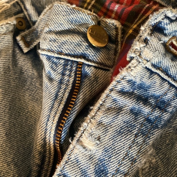 L.L Bean Blokecore Super Distressed Denim Jeans Lined size 30 - Picture 17 of 17